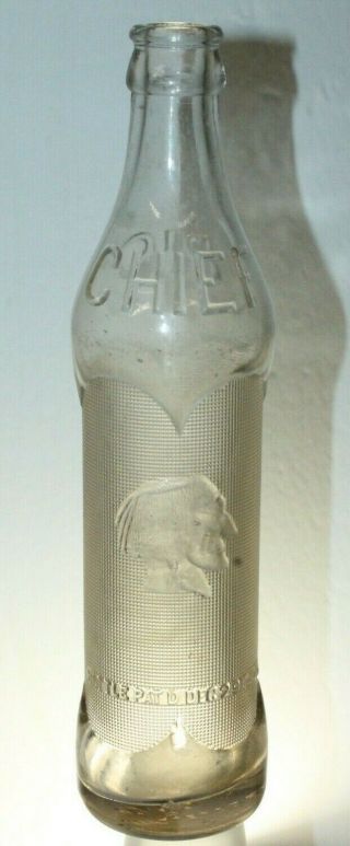 Prescott Ariz Arizona Big Chief Soda Bottle 9 Oz Art Deco