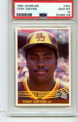 1984 Donruss Tony Gwynn 324 Psa 10 Gem Padres 2nd Year Hof Fresh Slab