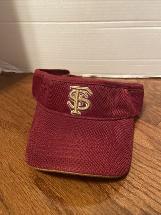 Fsu Florida State University Seminoles College Myron Gold Adjustable Visor Hat