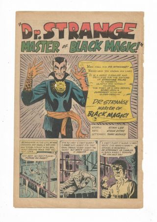Dr Strange First App.  And Origin - Pages