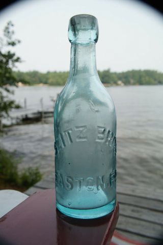 Antique Squat Blob Top Pennsylvania Soda Bottle - Seitz Bros Easton Pa