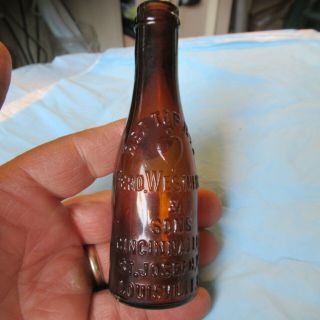 Vintage Small Red Top Rye Ferd Westheimer & Sons Bottle