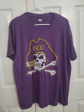 East Carolina University Ecu Pirate Skull T - Shirt Size Xl