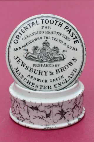 Vintage C1900s Jewsbury & Brown Manchester Oriental Toothpaste Potlid Pot Lid