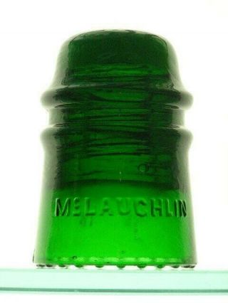 Cd 121 [10] Mclaughlin No.  16 Dark Green Glass Insulator,  Vnm
