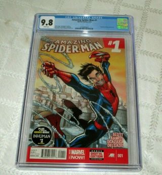 2014 - Marvel Comics - The Spider - Man 1 - Cgc 9.  8 - White Pages - Humberto Ramos