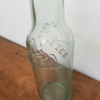 Vintage 1930s JAX BEER Bottle Aqua Jackson Brewing Co Orleans Embossed Horse 3