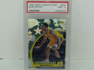 Psa 9 1998 - 99 Topps Finest Arena Stars As5 Kobe Bryant Los Angeles Lakers