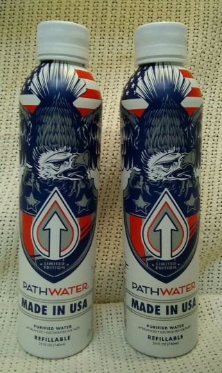 Patriotic Ltd Edition Pathwater Water 25oz Full Aluminum Bottle,  Made Usa
