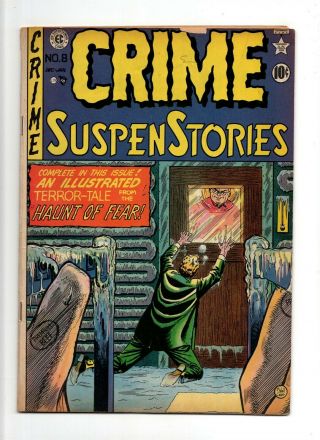 Crime Suspenstories 8 Fn,  6.  5 Vintage Ec Comic Horror Haunt Of Fear Gold 10c