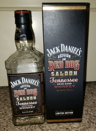 Jack Daniels Special Edition Red Dog Saloon Whiskey Bottle Empty