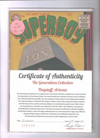 Superboy 44 (john Sikela) Golden Age - Dc Comics Fn {generations}