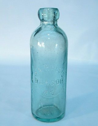 J.  A.  Wallis Bangor Me Maine Hutch Soda Bottle