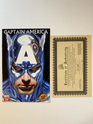 Captain America 34 Alex Ross Signed Dynamic Forces Variant Cover W/ | Nm -