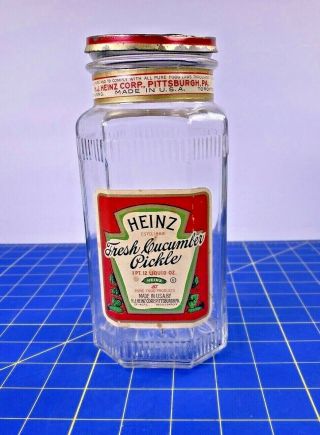 Vintage Glass Jar Heinz Cucumber Pickle