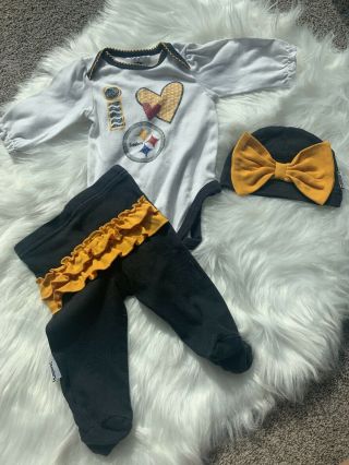 Baby Girl 0 - 3 Months Infant Pittsburgh Steelers Authentic Nfl