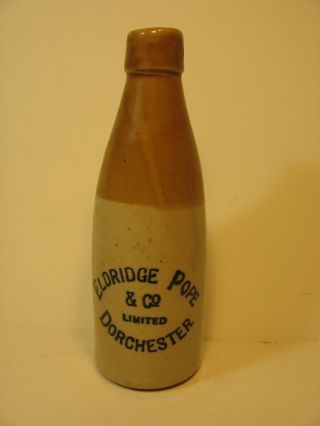 Antique Clay Beverage Bottle.  " Eldridge Pope & Co.  Dorchester "