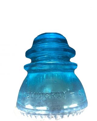 Cd 154 Rare Hemingray Blue W/backwards 1 - Hemingray - 42 Sdp Glass Insulator