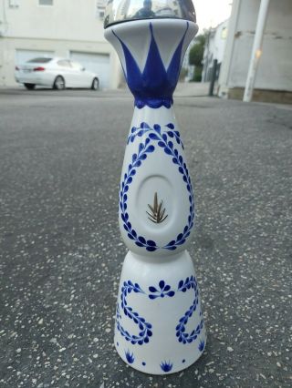 (empty) Clase Azul Reposado Tequila Talavera Pottery Hand Painted 750 Ml Bottle