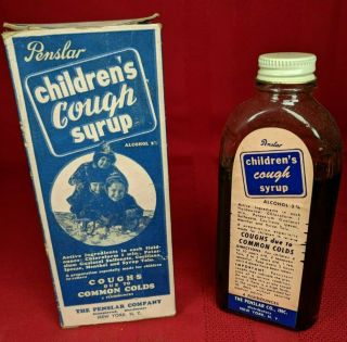 Rare Vintage Antique Medicine Bottle Penslar Penslar Children 