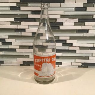 Empty Bottle Capial Soft Drinks Dry Ginger Ale 298 Montcalm Hull Quebec 30 Oz.