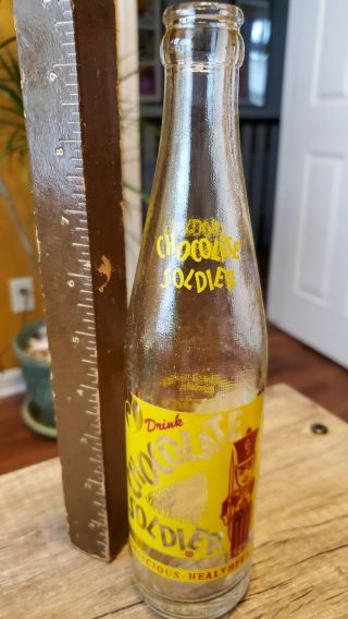 10oz Chocolate Soldier Acl Soda Bottle Dayton Ohio 1959 Picture Label