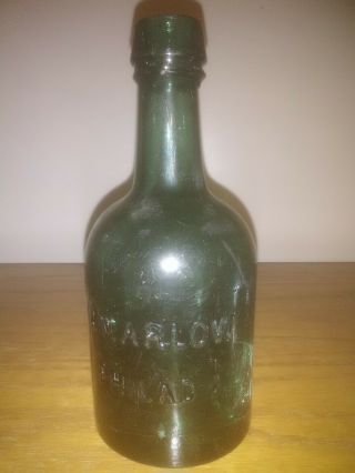 antique soda bottle J.  Marlow.  blob top/ double hat top 3