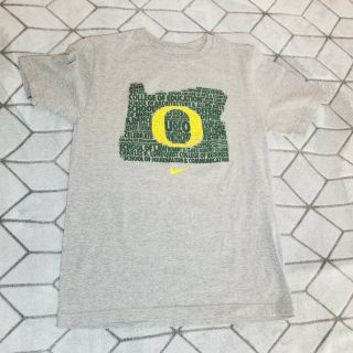 B29 Nike Team Oregon Ducks Mens Xs Heather Gray And Green Cotton T - Shirt