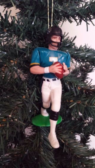 Steve Beuerlein Jacksonville Jaguars Nfl Christmas Tree Ornament Teal Jersey