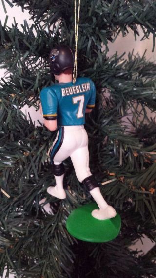 Steve Beuerlein Jacksonville Jaguars NFL Christmas Tree Ornament Teal Jersey 2
