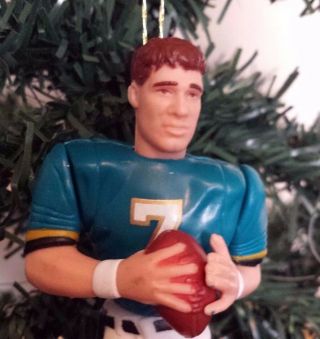Steve Beuerlein Jacksonville Jaguars NFL Christmas Tree Ornament Teal Jersey 3