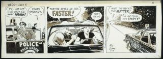 Art Daily Comic Strip,  Buz Sawyer,  7/6/1977 Roy Crane (art 1429)
