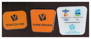 Vancouver 2010 Olympics Pins: 3 Diff.  Tourism Vancouver