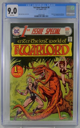 1st Issue Special 8 Cgc 9.  0 White Pages 1st Appearance Warlord 1975