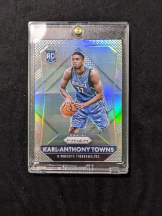 2015 - 16 Panini Silver Prizm 328 Karl Anthony Towns Rc Rookie
