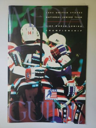 1995 Team Usa World Junior Hockey Championship Media Guide Directory Book