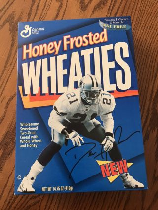 Deion Sanders 1997 Honey Frosted Wheaties Cereal Box Dallas Cowboys - Empty