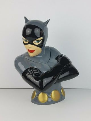 Dc Comics Cat Woman Figure Bust Vintage Batman Villain Ceramic Cookie Jar