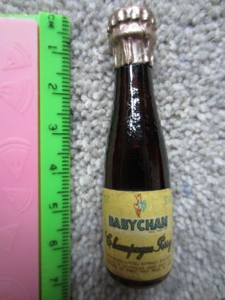 Miniature Mini Babycham Champagne Perry Bottle Baby Cham Deer 7cm