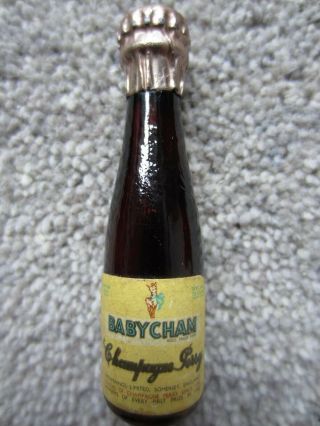 Miniature Mini Babycham Champagne Perry Bottle Baby Cham Deer 7cm 2