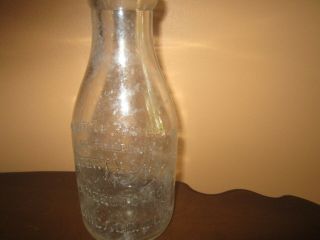Early Embossed 1 Quart Liberty Dairy Products Co.  Chicago,  Ill.  Milk Bottle