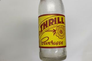 Thrill Beverages Soda Bottle,  Dr.  Pepper Bottling Co.  Phoenix,  Arizona 1938