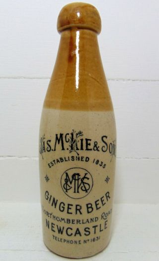 James Mc Kie & Sons Of Newcastle Ginger Beer Bottle C1900 