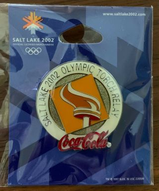 Salt Lake City 2002 Coca - Cola Olympic Torch Relay Olympic Pin