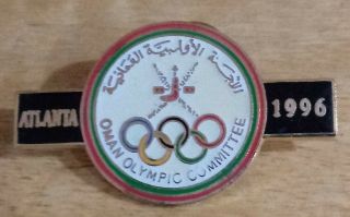 1996 Oman Atlanta Olympic Committee Pin Noc
