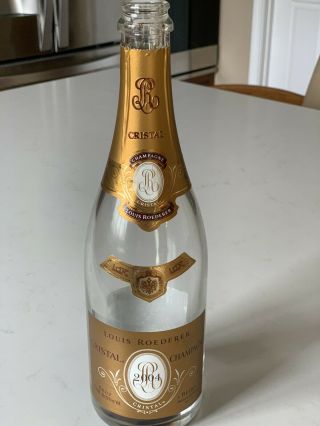 2004 Louis Roederer Cristal Champagne 750 Ml Empty Bottle No Cork