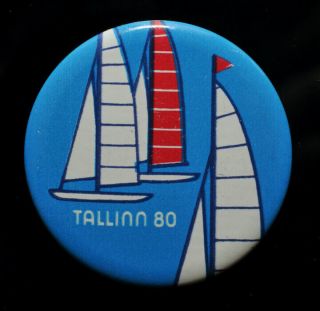 1980 Moscow Olympic Games Sailing Regatta Soviet Union Ussr Pin Badge