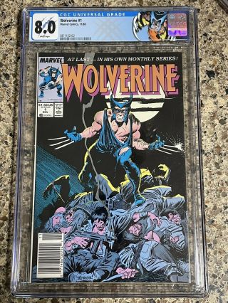 Wolverine 1 Cgc 8.  0 Newsstand,  White Pages 1st Wolverine As Patch Marvel 1988