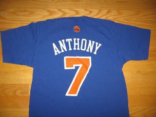 York Knicks Carmelo Anthony 7 Nba Jersey T - Shirt By Adidas Men 