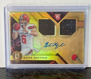 Baker Mayfield 2018 Panini Gold Standard Dual Patch Auto Rc 241 65/75